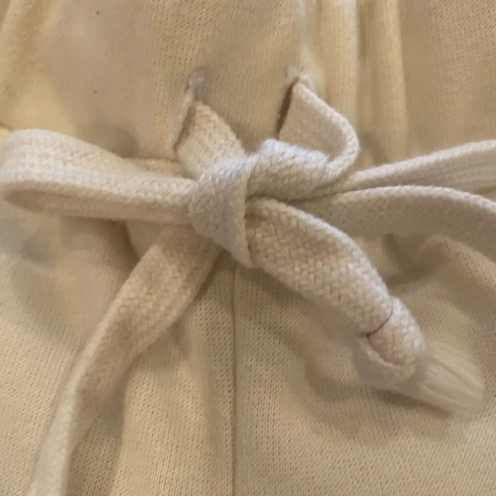 Champion Athletic Pants Off White Cream Multicolored Logo Youth Size L